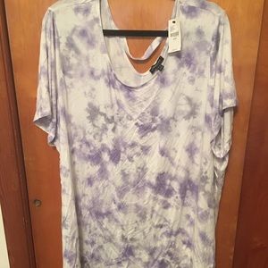 Purple tie dye, flowy top
